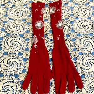 IMAN Embellished Gloves